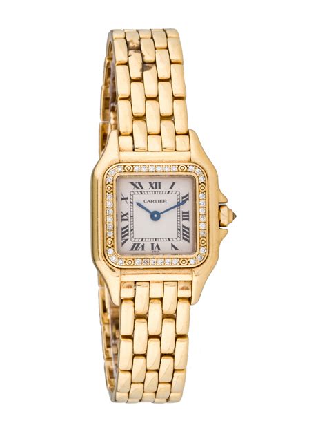 cartier mens panthere watch|cartier panthere gold diamond watch.